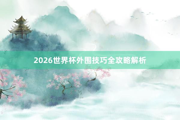 2026世界杯外围技巧全攻略解析